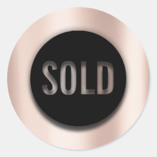 Sold Black Blush Rosen Pink Tester Beispielcontain Runder Aufkleber