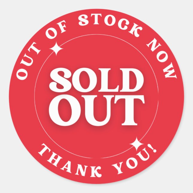 Sold Out (Out of Stocks) Sticker (Vorderseite)