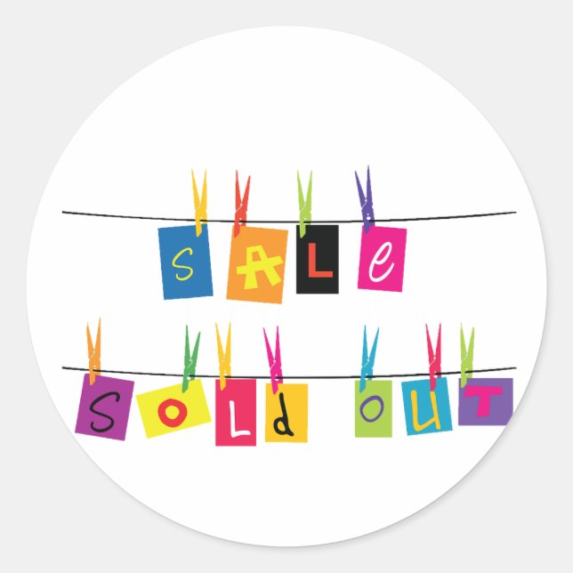 Sold Out Sign Stickers (Vorderseite)