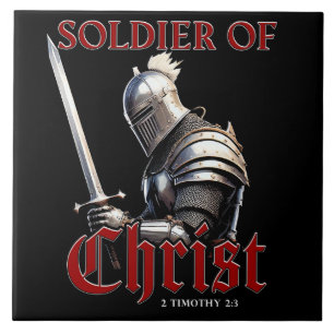 Soldat Christi 2 Timothy 2:3 Christliche Bibel Fliese