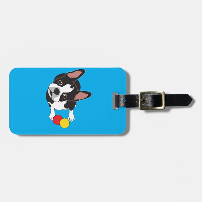 Soldat das Boston Terrier Gepäckanhänger (Vorderseite horizontal)