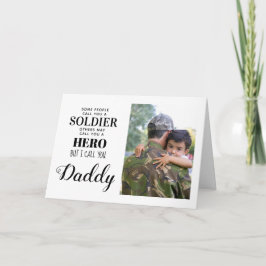 Soldat der Militärarmee Hero Daddy Vathers Day Fot Karte