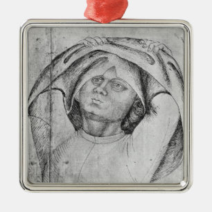 Soldat, der sein chainmail entfernt silbernes ornament