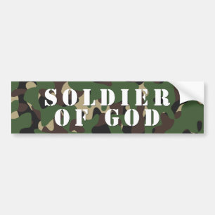 Soldat des Gottes Autoaufkleber