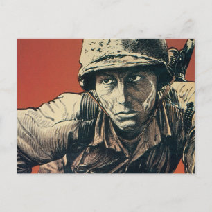 Soldat des Zweiten Weltkriegs Postkarte
