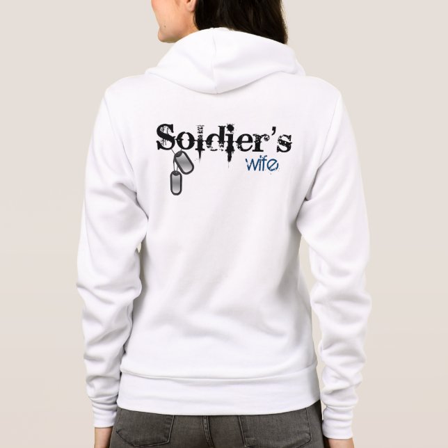 Soldat-Ehefrau Hoodie (Rückseite)