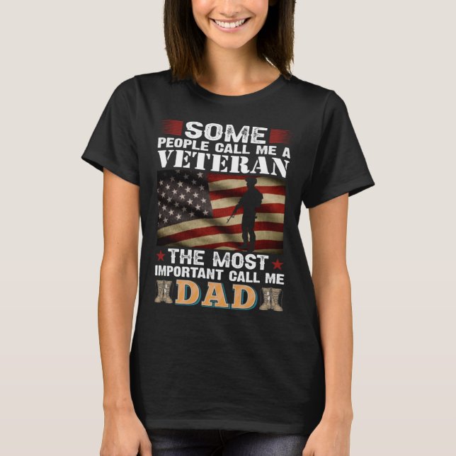 Soldat Ehrendienst Amerika Leute nennen mich Veter T-Shirt (Vorderseite)