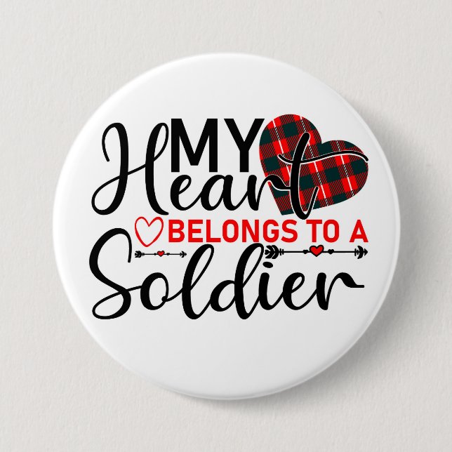 Soldat für militärische Liebe Button (Vorderseite)