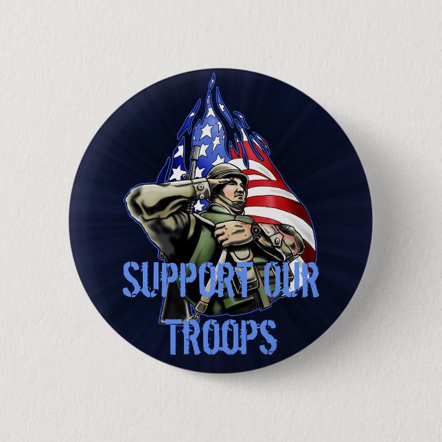 Soldat-Gruß-Entwurf Button (Vorderseite)