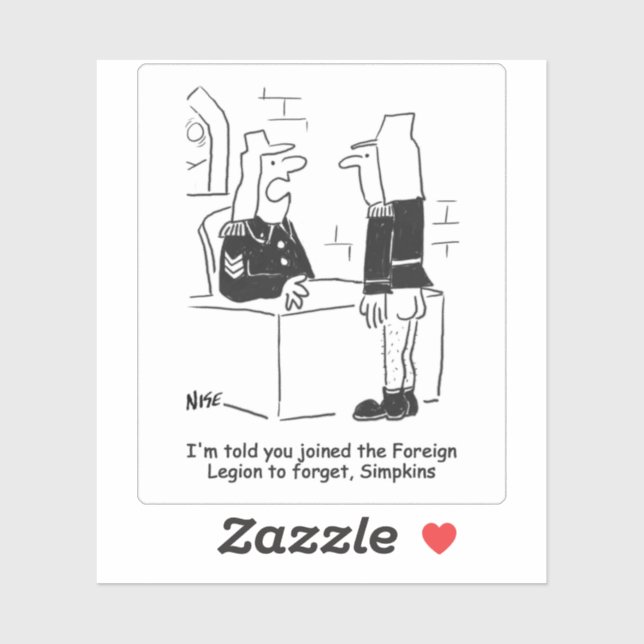 Soldat im Cartoon der französischen Auswärtigen Le Aufkleber (Blatt)