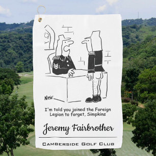 Soldat im Cartoon der französischen Auswärtigen Le Golfhandtuch