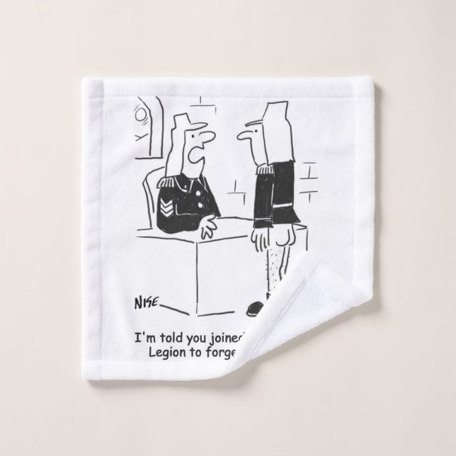 Soldat im Cartoon der französischen Auswärtigen Le Waschlappen (Waschlappen)