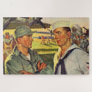 Soldat im Zweiten Weltkrieg trifft Segler Puzzle