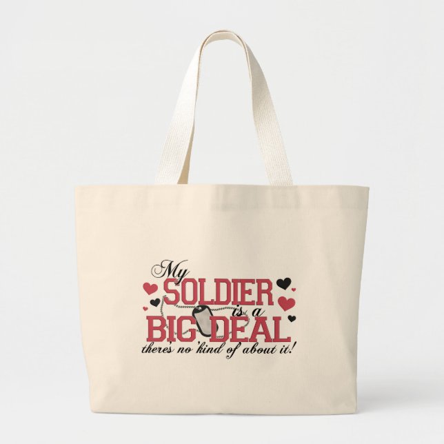 Soldat ist eine große Sache Jumbo Stoffbeutel (Vorne)