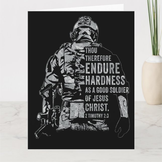 Soldat Jesu Christi - Christliche Glaubensarmee Dankeskarte (Vorderseite)