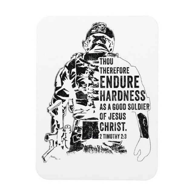 Soldat Jesu Christi - Christliche Glaubensarmee Magnet (Vertikal)