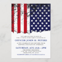 Soldat kommt Ankündigung des Zuhause Party| Einlad