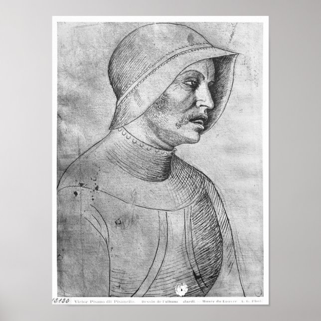 Soldat mit Helm Poster (Vorne)