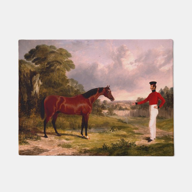 Soldat mit Offizierspferd Fußmatte (Vorderseite)