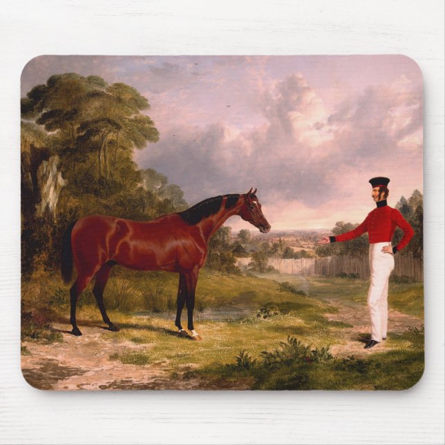 Soldat mit Offizierspferd Mousepad (Vorne)