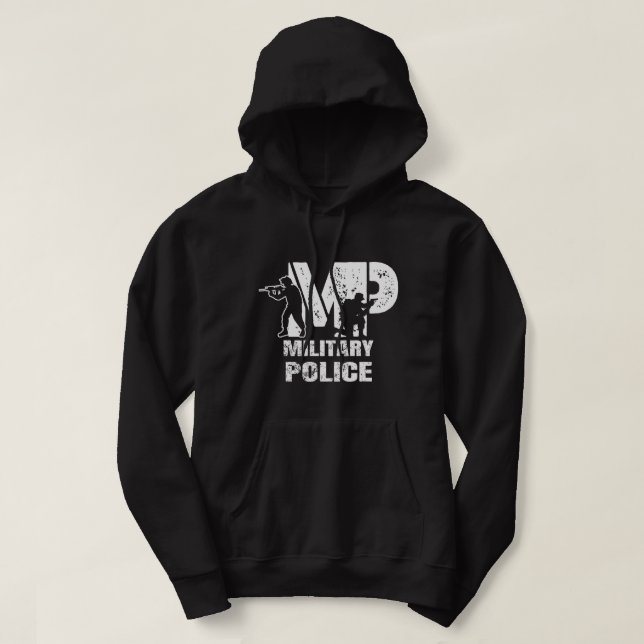 Soldat Remüde Veteran Militärpolizist Hoodie (Design vorne)