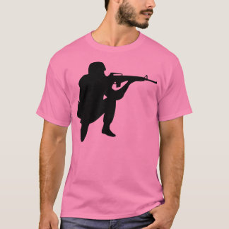 Soldat. Schwarzes. RIGHT-Facing. T-Shirt