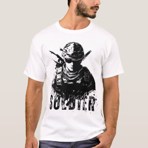 Soldat-Shirt - kühne militärische Gestaltung T-Shirt