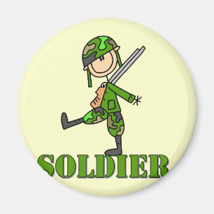 Soldat-Stickfigur Magnet