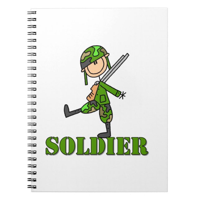Soldat-Stickfigur Notizblock (Vorderseite)