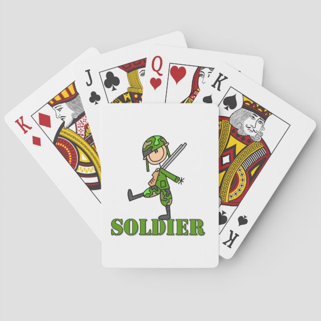 Soldat-Stickfigur Spielkarten (Rückseite)