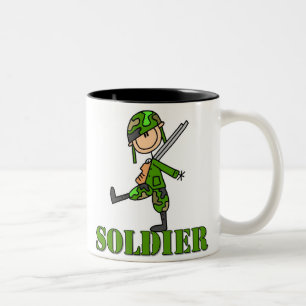 Soldat-Stickfigur Zweifarbige Tasse