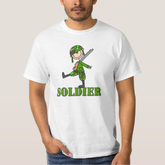 Soldat-Strichmännchen T-Shirt