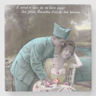 Soldat und Lover Steinuntersetzer