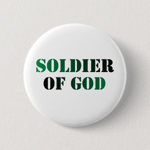 Soldat von Gott vert u. noir Button