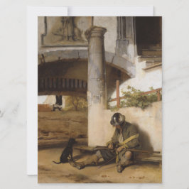 Soldat wacht mit seinem Haustier ein Tor Karte