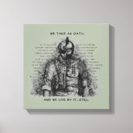 Soldat Warrior - Die Hintergrundfarbe des Todes an Leinwanddruck