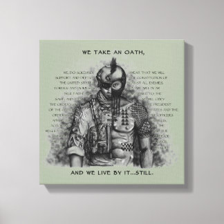 Soldat Warrior - Die Hintergrundfarbe des Todes an Leinwanddruck