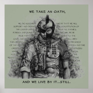 Soldat Warrior - Die Hintergrundfarbe des Todes an Poster