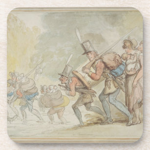 Soldaten auf einem im März 1805 (Stift u. Tinte Getränkeuntersetzer