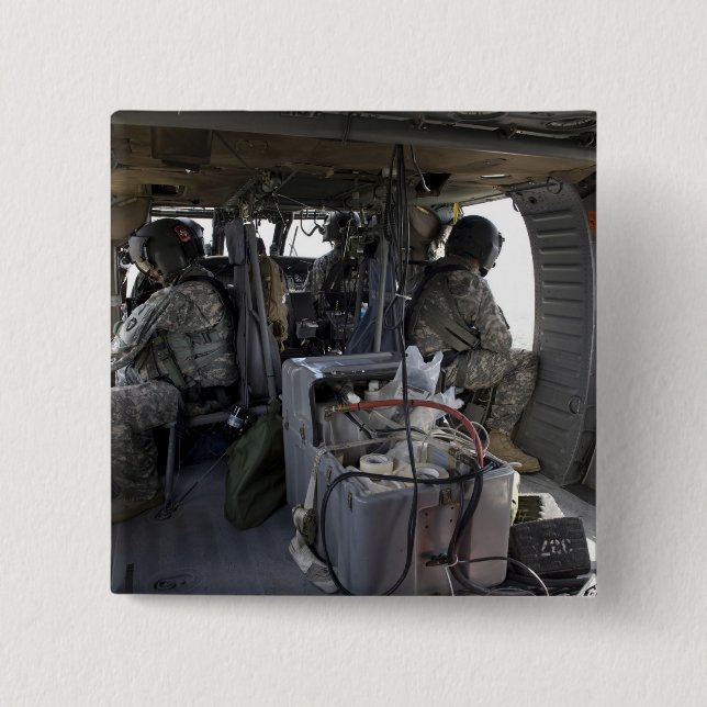 Soldaten beobachten Gefahren Button (Vorderseite)