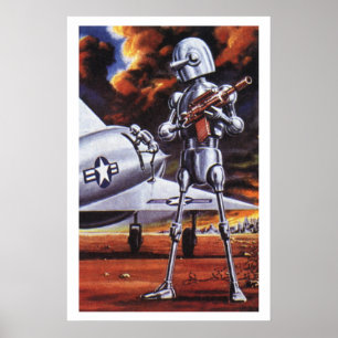 Soldaten der Vintagen Science Fiction Poster