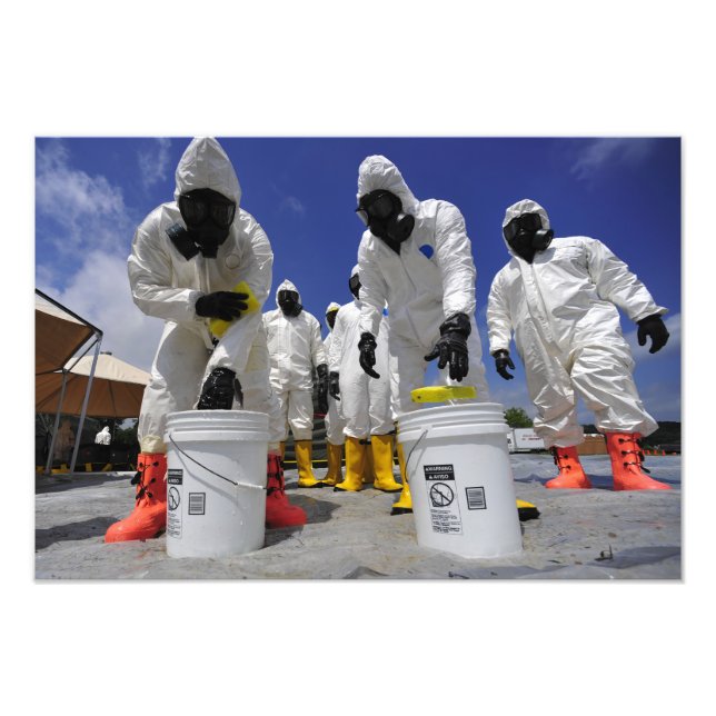 Soldaten des 457. Chemiebattalions Fotodruck (Vorne)