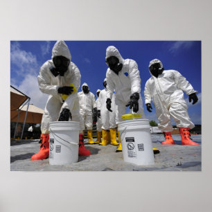 Soldaten des 457. Chemiebattalions Poster