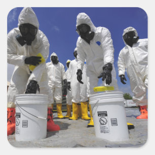 Soldaten des 457. Chemiebattalions Quadratischer Aufkleber