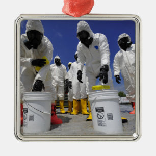 Soldaten des 457. Chemiebattalions Silbernes Ornament