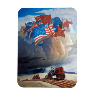 Soldaten des Bodens von Newell Convers Wyeth Magnet