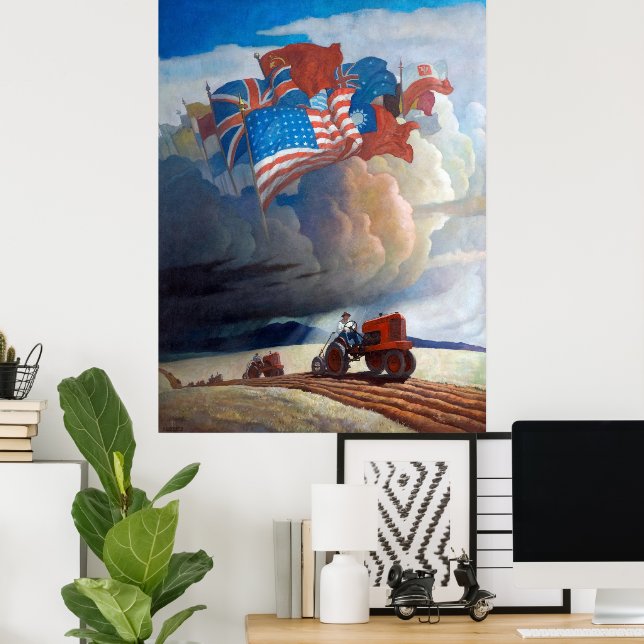 Soldaten des Bodens von Newell Convers Wyeth Poster (Heimbüro)