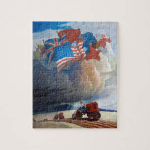 Soldaten des Bodens von Newell Convers Wyeth Puzzle