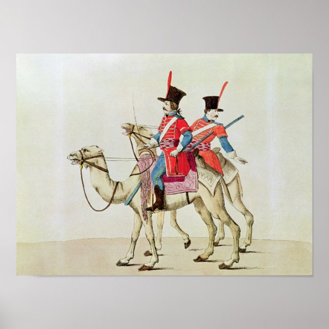 Soldaten des Dromedar-Regiments, 1839 Poster (Vorne)