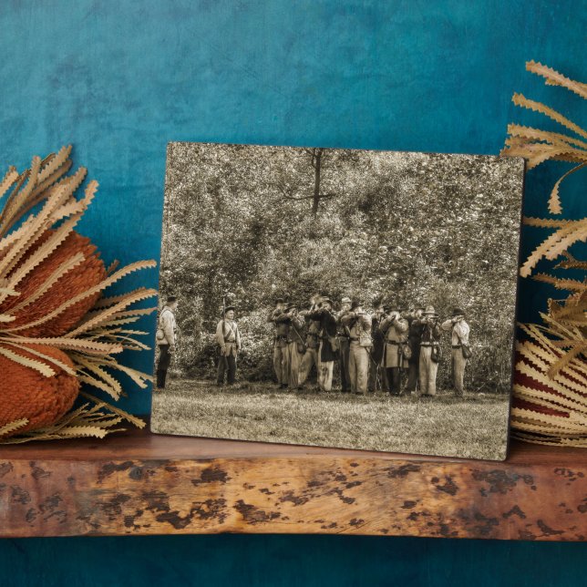 Soldaten des zivilen Krieges Fotoplatte (Seite)